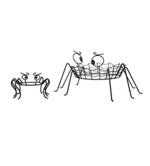 Plow &amp; Hearth Garden Accents | Yard &amp; Garden Spooky Spider Pumpkin Holders, Set Of 2