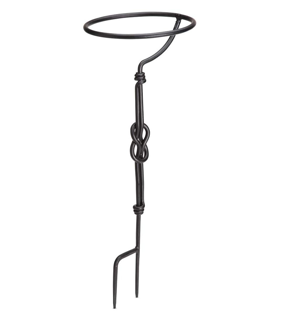 Plow &amp; Hearth Garden Accents | Yard &amp; Garden Stainless Steel Gazing Balls And Iron Display Stands