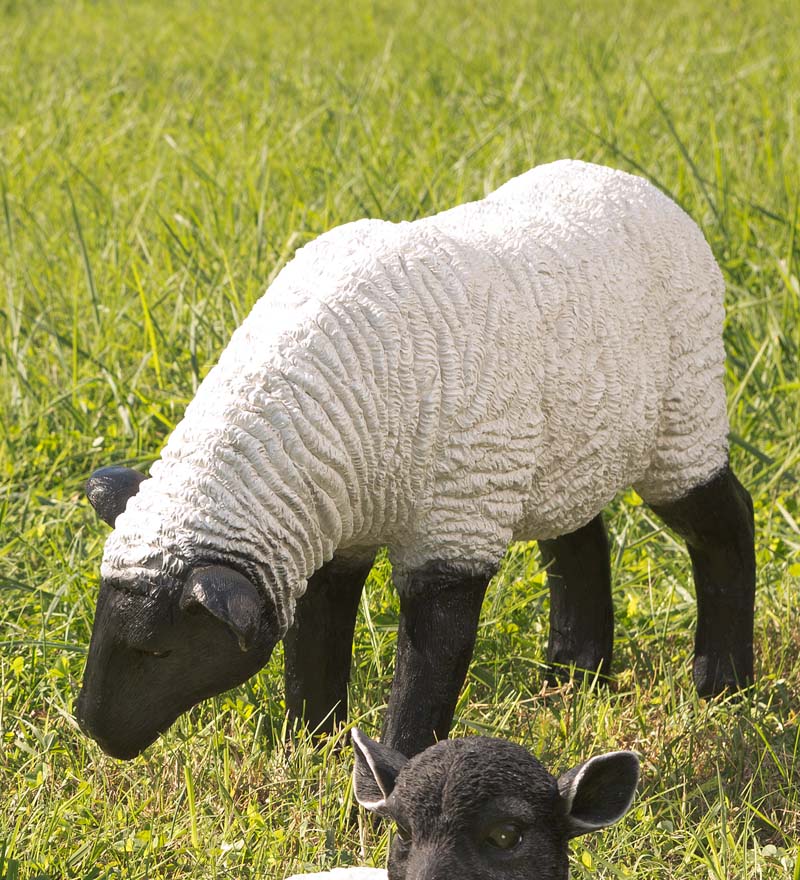 Plow &amp; Hearth Garden Accents | Yard &amp; Garden Suffolk Sheep Resin Garden Statue