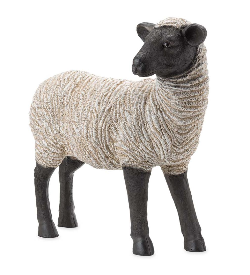 Plow &amp; Hearth Garden Accents | Yard &amp; Garden Suffolk Sheep Resin Garden Statue