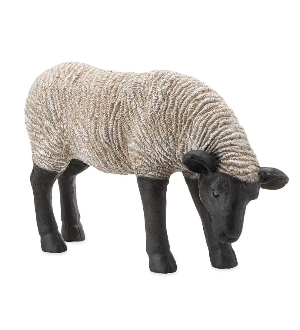 Plow &amp; Hearth Garden Accents | Yard &amp; Garden Suffolk Sheep Resin Garden Statue