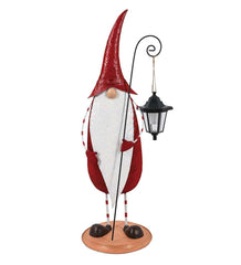 Plow &amp; Hearth Garden Accents | Yard &amp; Garden Tall Holiday Garden Gnome With Solar Lantern