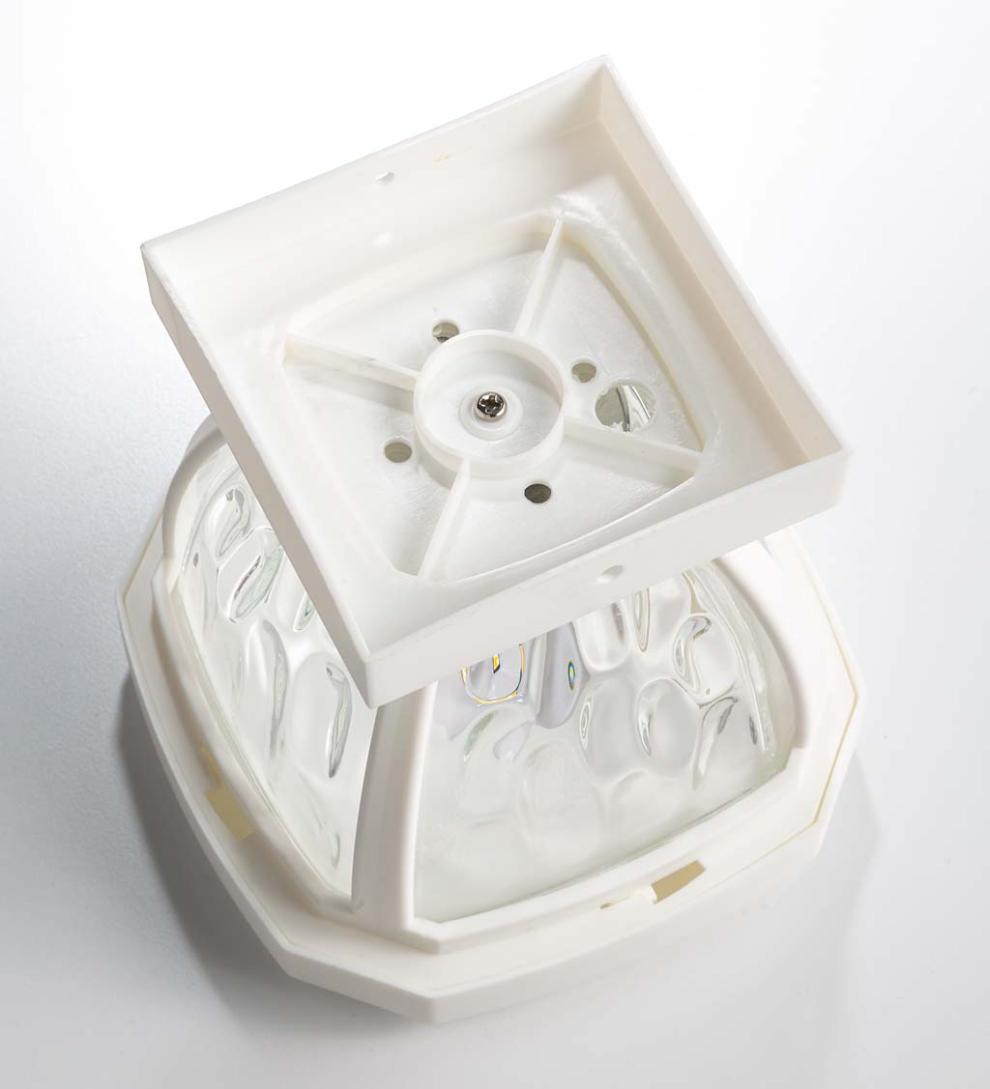 Plow &amp; Hearth Garden Accents | Yard &amp; Garden Wavy Glass Solar Post Cap Lights, Set Of 2 - Black