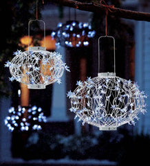 Plow &amp; Hearth Garden Accents | Yard &amp; Garden White Solar Star Lanterns