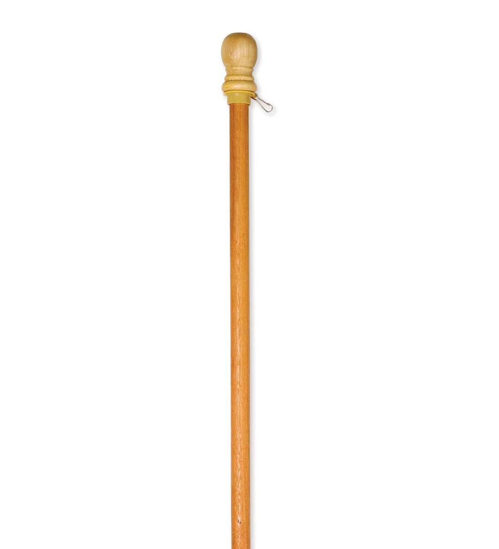 Plow &amp; Hearth Garden Accents | Yard &amp; Garden Wood House Flag Pole With Ring