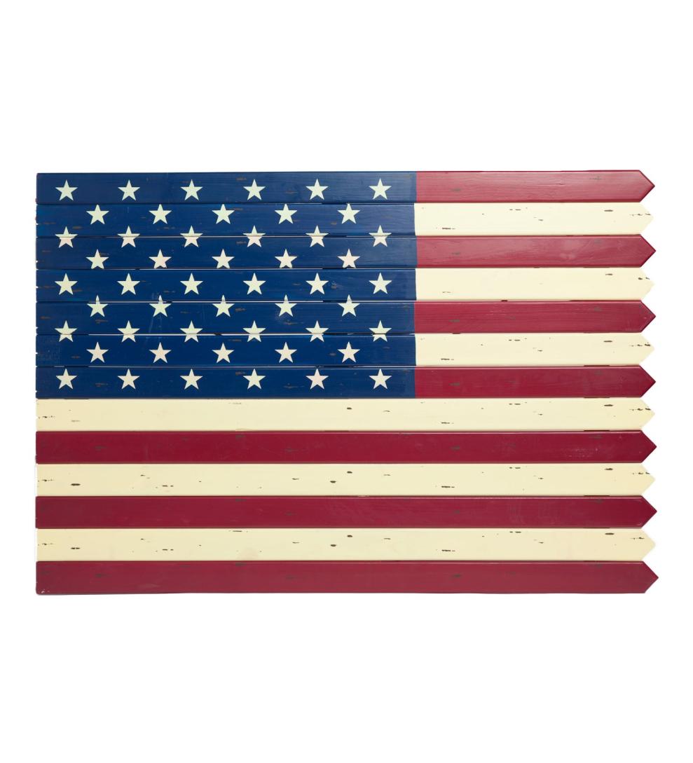 Plow &amp; Hearth Garden Accents | Yard &amp; Garden Wooden Americana Flag
