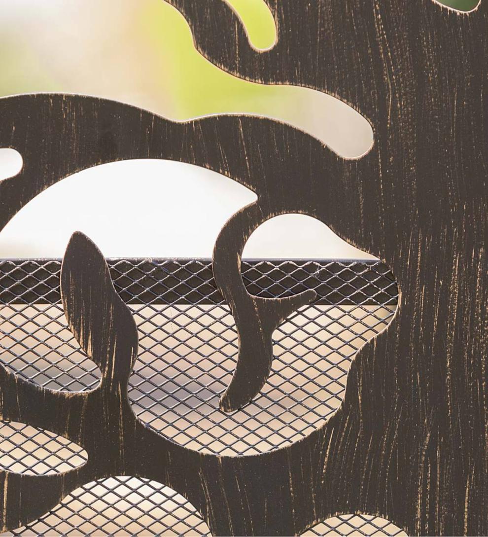 Plow &amp; Hearth Garden Fencing &amp; Edging | Yard &amp; Garden Metal Arched Stand-Alone Garden Gate With Tree Of Life Design