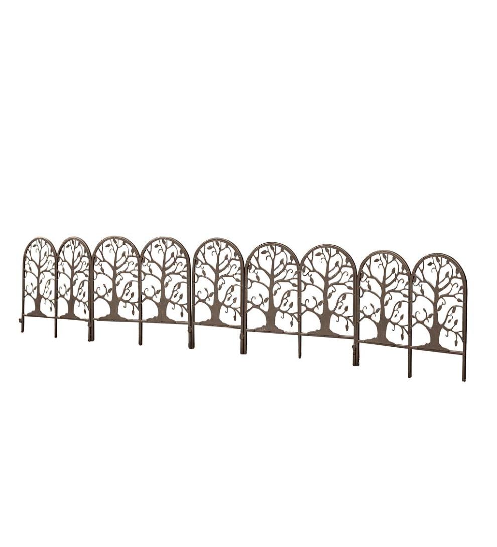 Plow &amp; Hearth Garden Fencing &amp; Edging | Yard &amp; Garden Metal Garden Edging With Tree Of Life Design
