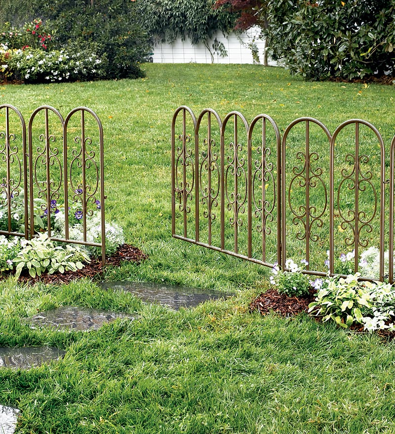 Plow &amp; Hearth Garden Fencing &amp; Edging | Yard &amp; Garden Montebello Iron Garden Fencing