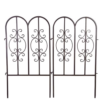 Plow &amp; Hearth Garden Fencing &amp; Edging | Yard &amp; Garden Montebello Iron Garden Fencing