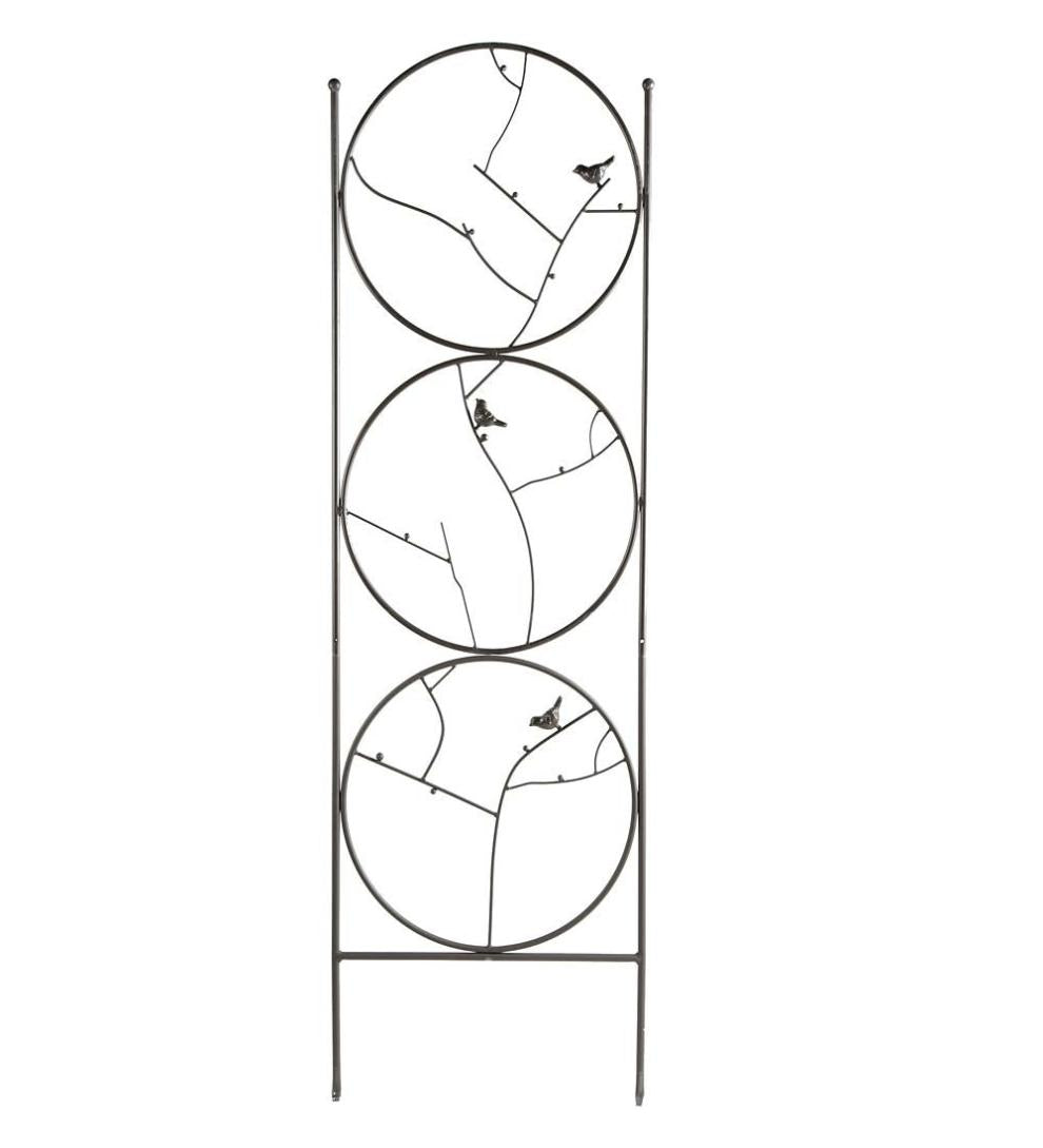 Plow &amp; Hearth Garden Stakes | Yard &amp; Garden Circle Of Birds Trio Garden Trellis
