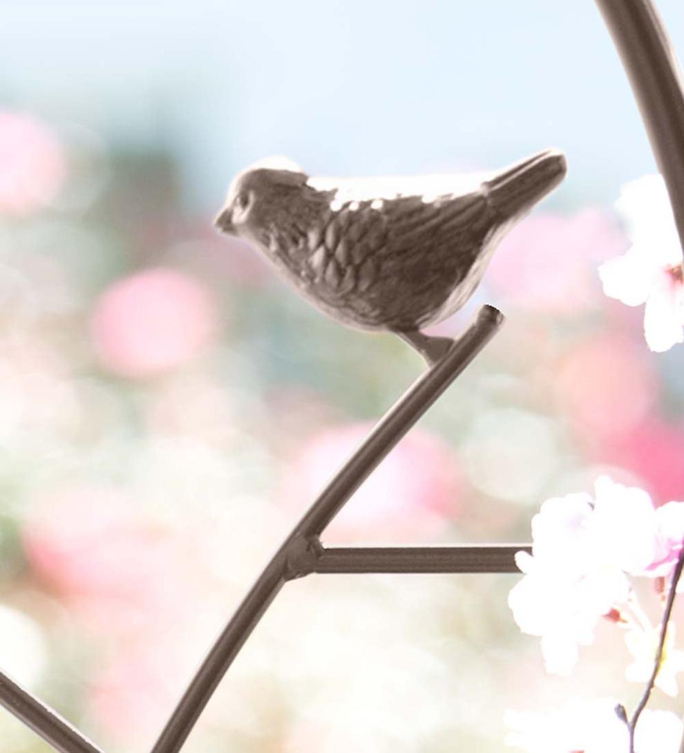 Plow &amp; Hearth Garden Stakes | Yard &amp; Garden Circle Of Birds Trio Garden Trellis