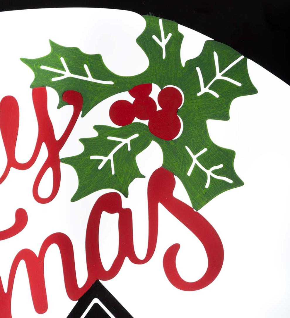 Plow &amp; Hearth Garden Stakes | Yard &amp; Garden Merry Christmas Vintage Truck Metal Holiday Trellis