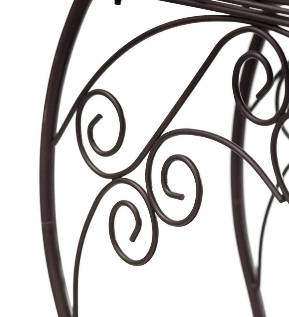 Plow &amp; Hearth Garden Tools | Yard &amp; Garden Two-Shelf Cast Iron Plant Stand With Birds