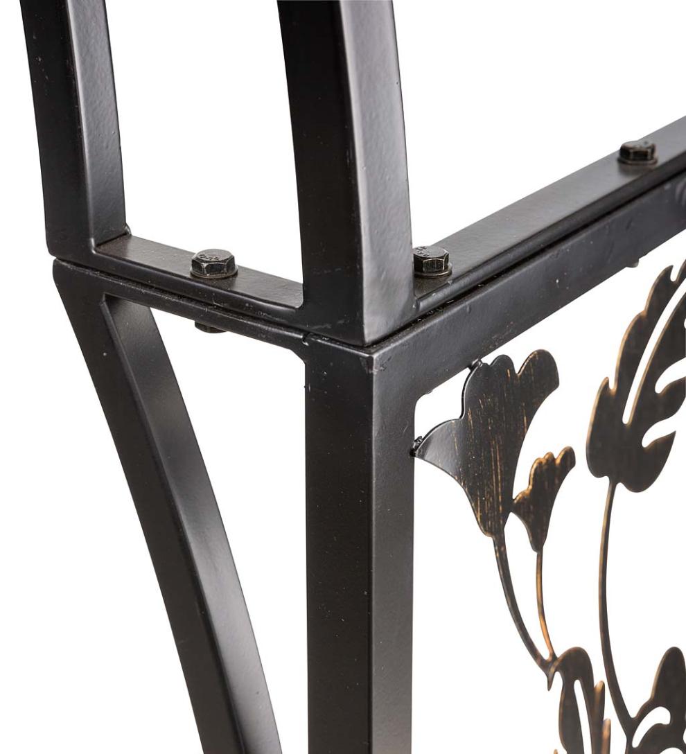 Plow &amp; Hearth Gardenworks® | Yard &amp; Garden Metal Arched Hummingbird Garden Arbor With Gate