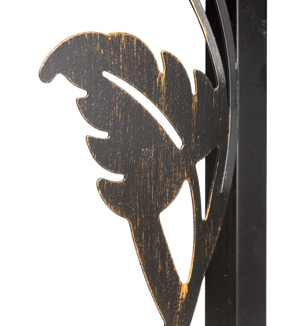 Plow &amp; Hearth Gardenworks® | Yard &amp; Garden Metal Arched Hummingbird Garden Arbor With Gate