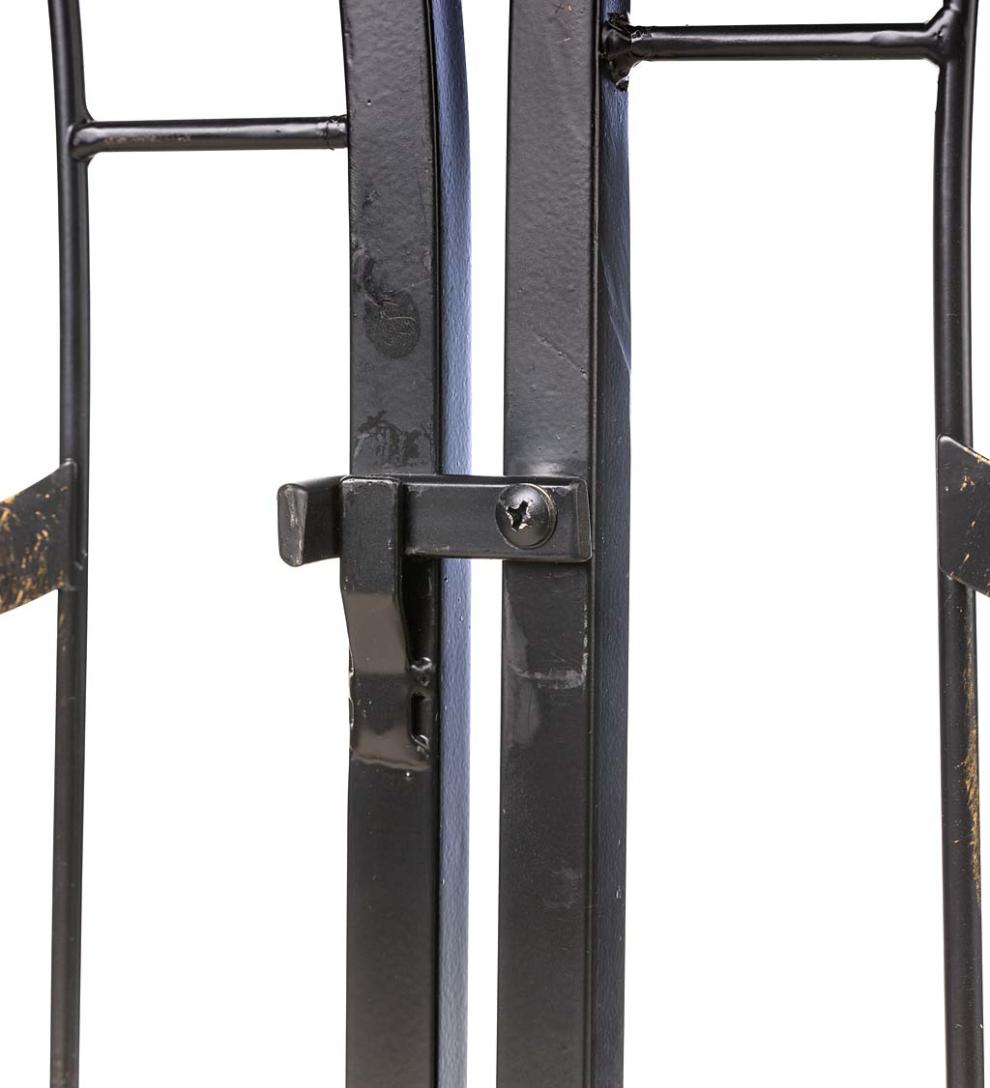 Plow &amp; Hearth Gardenworks® | Yard &amp; Garden Metal Arched Hummingbird Garden Arbor With Gate