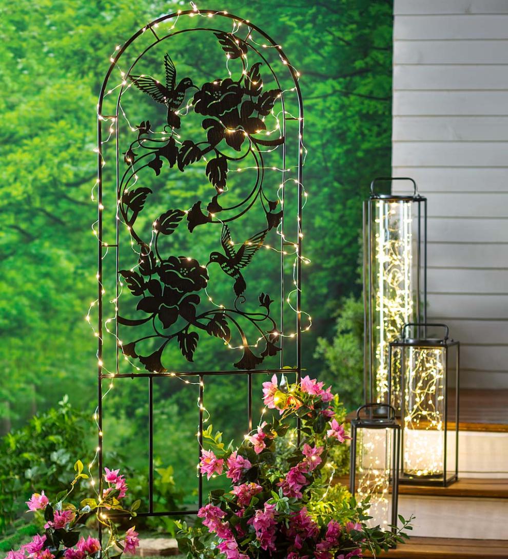 Plow &amp; Hearth Gardenworks® | Yard &amp; Garden Metal Garden Hummingbird Trellis