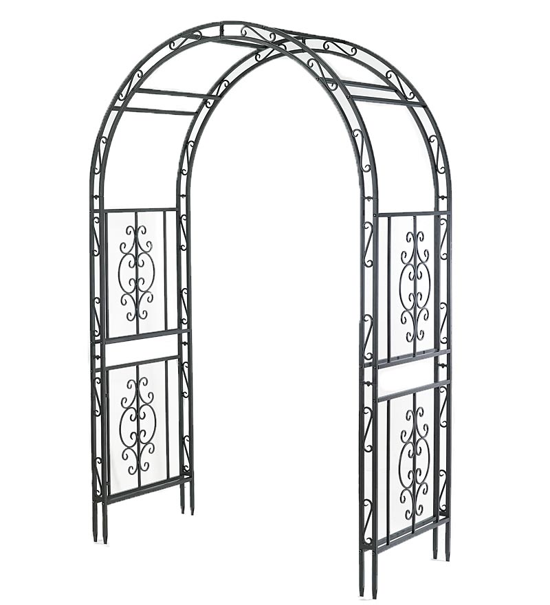 Plow &amp; Hearth Gardenworks® | Yard &amp; Garden Montebello Scrollwork Metal Garden Arbor