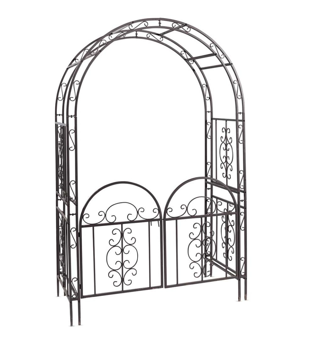 Plow &amp; Hearth Gardenworks® | Yard &amp; Garden Montebello Scrollwork Metal Garden Arbor