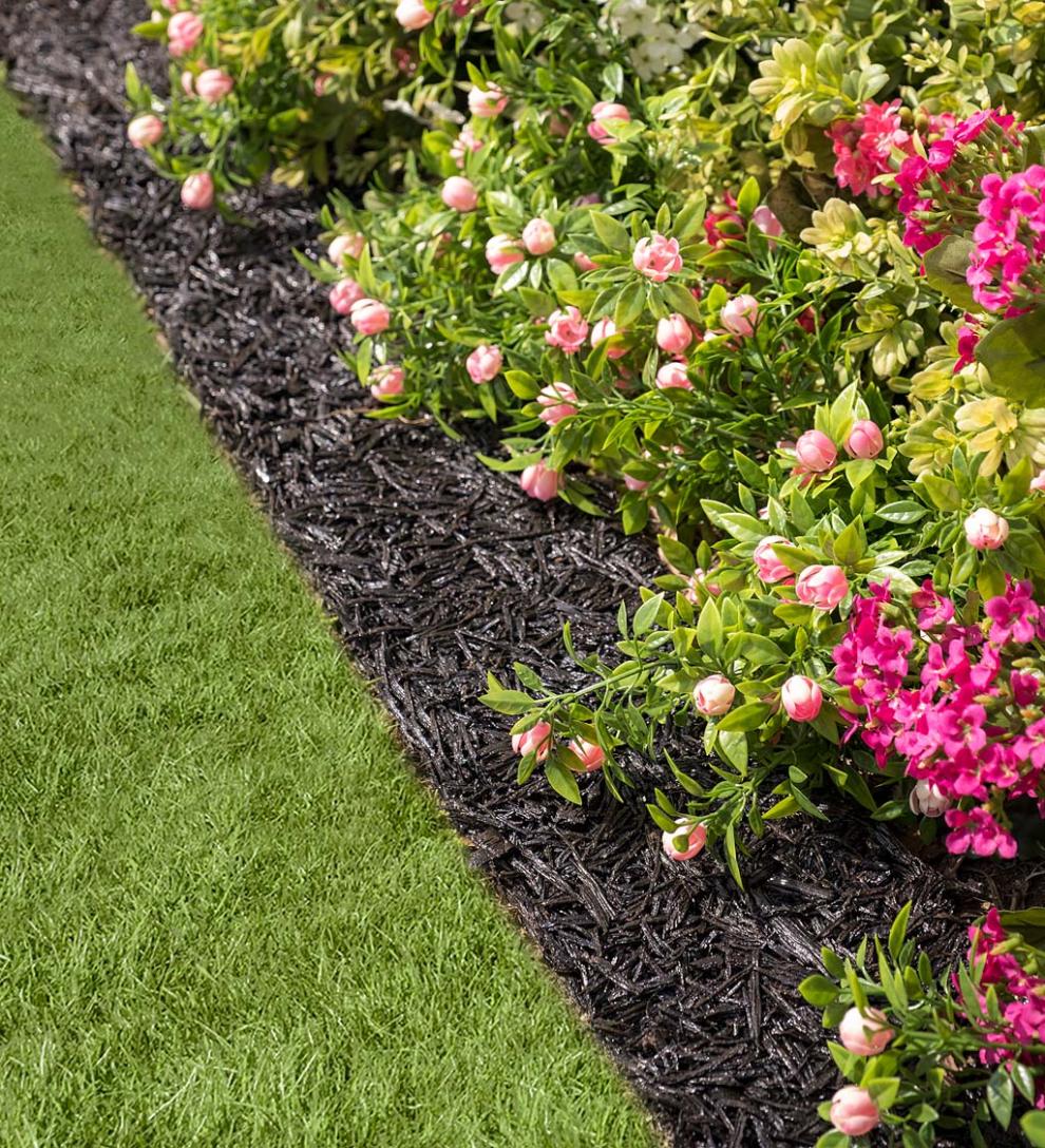 Plow &amp; Hearth Gardenworks® | Yard &amp; Garden Permanent Mulch Recycled Rubber Border
