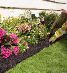 Plow &amp; Hearth Gardenworks® | Yard &amp; Garden Permanent Mulch Recycled Rubber Border