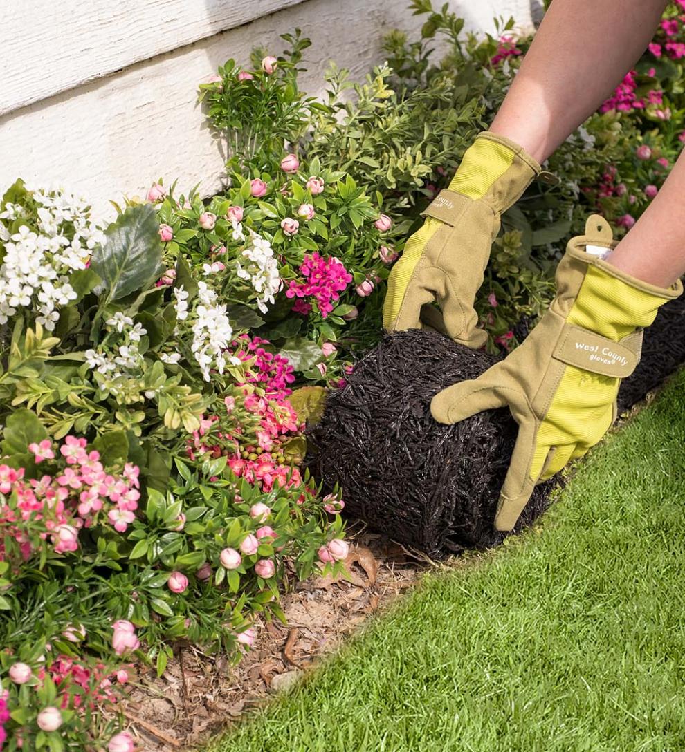 Plow &amp; Hearth Gardenworks® | Yard &amp; Garden Permanent Mulch Recycled Rubber Border