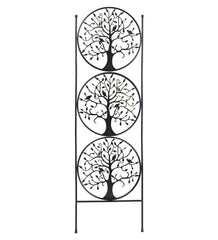 Plow &amp; Hearth Gardenworks® | Yard &amp; Garden Tree Of Life Circle Trio Metal Garden Trellis