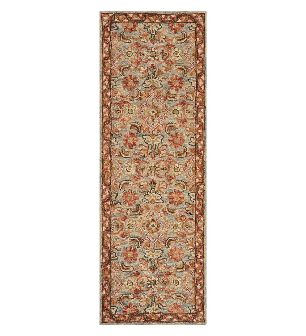 Plow &amp; Hearth Hearth Rugs | Fireplace &amp; Hearth Kensington Floral Wool Rug