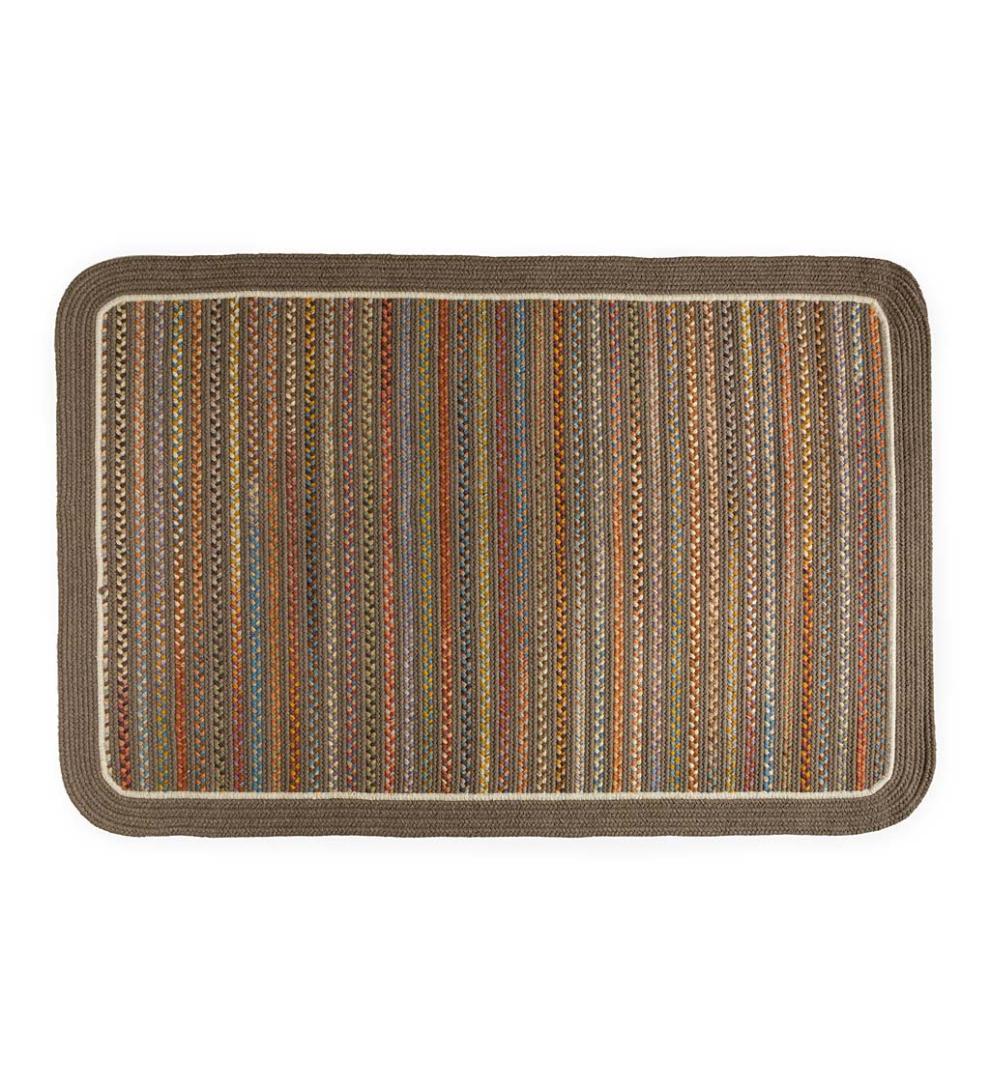 Plow &amp; Hearth Hearth Rugs | Fireplace &amp; Hearth Lynnhaven Wool Solid Border Braided Rug