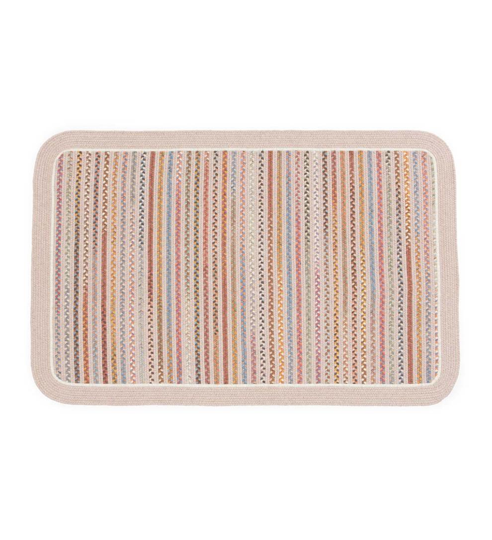 Plow &amp; Hearth Hearth Rugs | Fireplace &amp; Hearth Lynnhaven Wool Solid Border Braided Rug