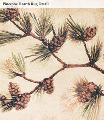Plow &amp; Hearth Hearth Rugs | Fireplace &amp; Hearth Pine Cone Hearth Rug