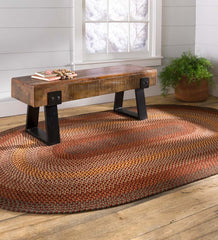 Plow &amp; Hearth Hearth Rugs | Fireplace &amp; Hearth Usa-Made Wool Braided Virginia Rug