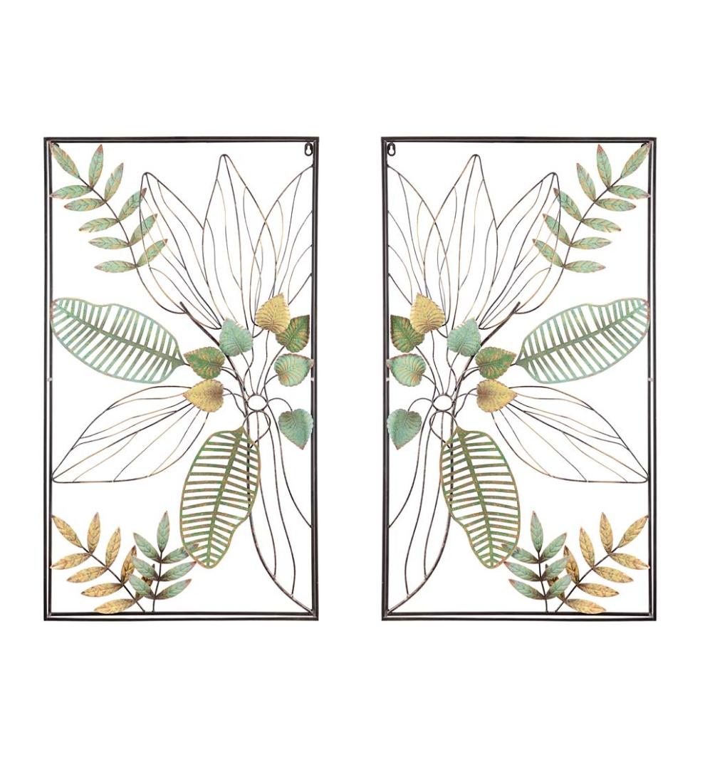 Plow &amp; Hearth Home Accents | Indoor Living 3D Metal Outdoor Botanical Fern Wall Art