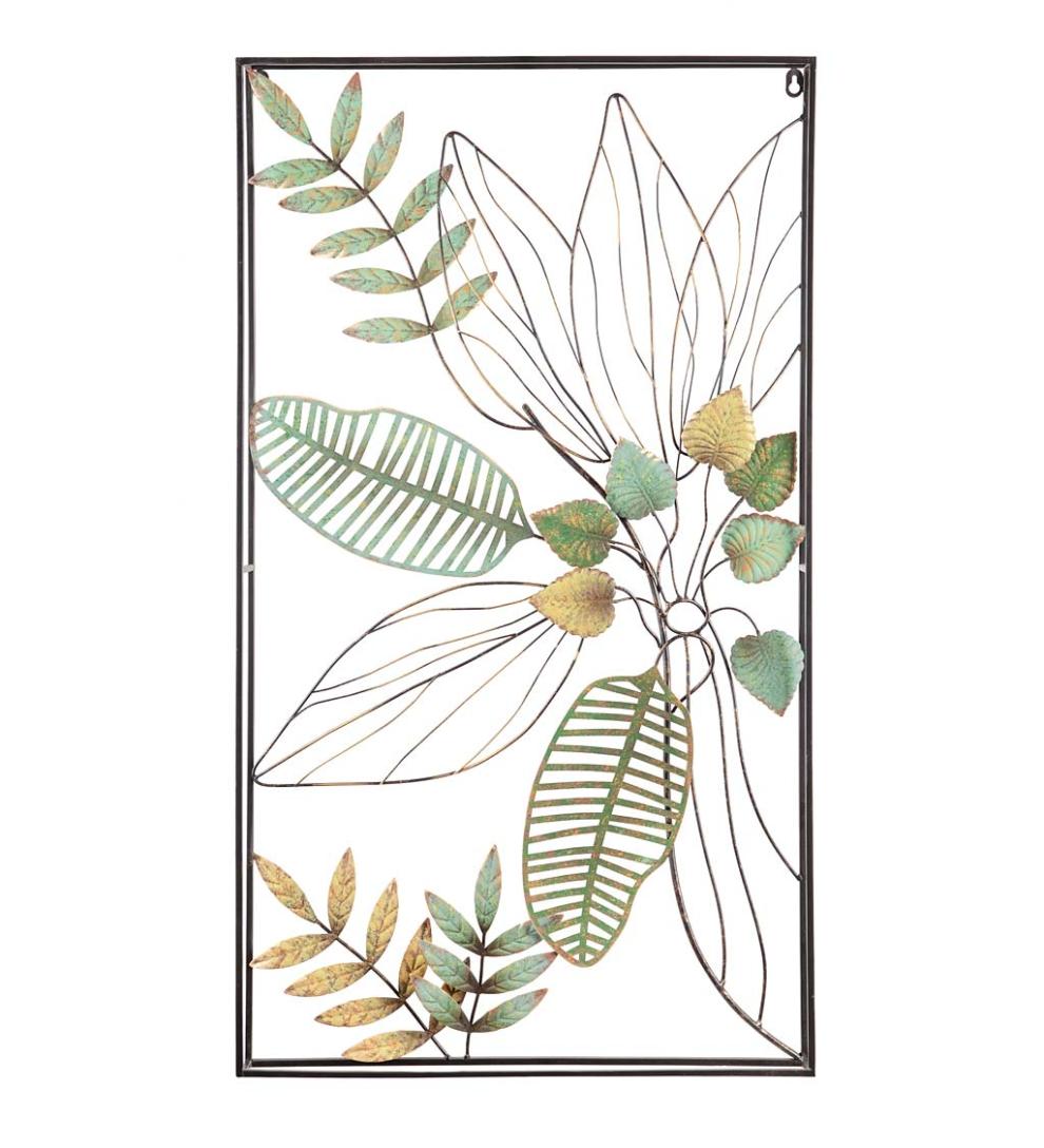 Plow &amp; Hearth Home Accents | Indoor Living 3D Metal Outdoor Botanical Fern Wall Art