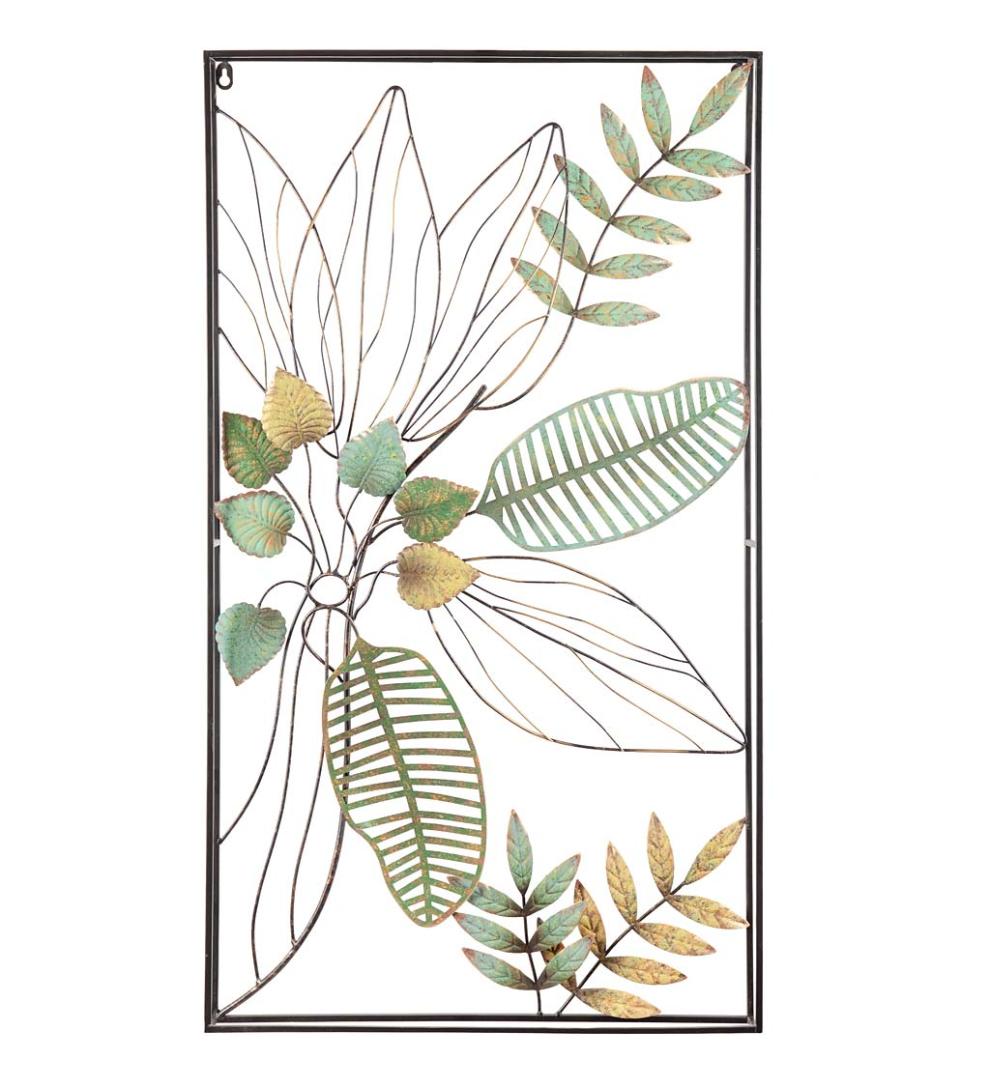 Plow &amp; Hearth Home Accents | Indoor Living 3D Metal Outdoor Botanical Fern Wall Art