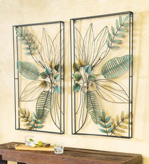 Plow &amp; Hearth Home Accents | Indoor Living 3D Metal Outdoor Botanical Fern Wall Art