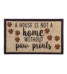 Plow &amp; Hearth Home Accents | Indoor Living A House Is Not A Home Without Paw Prints Embossed Floor Mat