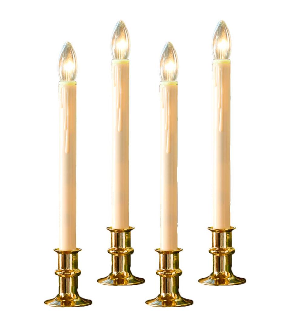 Plow &amp; Hearth Home Accents | Indoor Living Adjustable Window Candle Sets With Timer And Remote