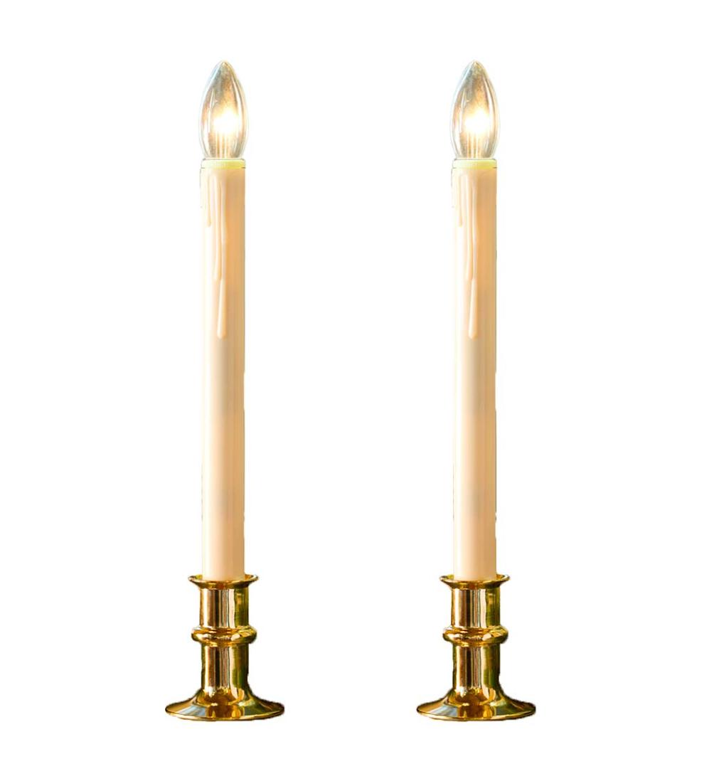 Plow &amp; Hearth Home Accents | Indoor Living Adjustable Window Candle Sets With Timer And Remote