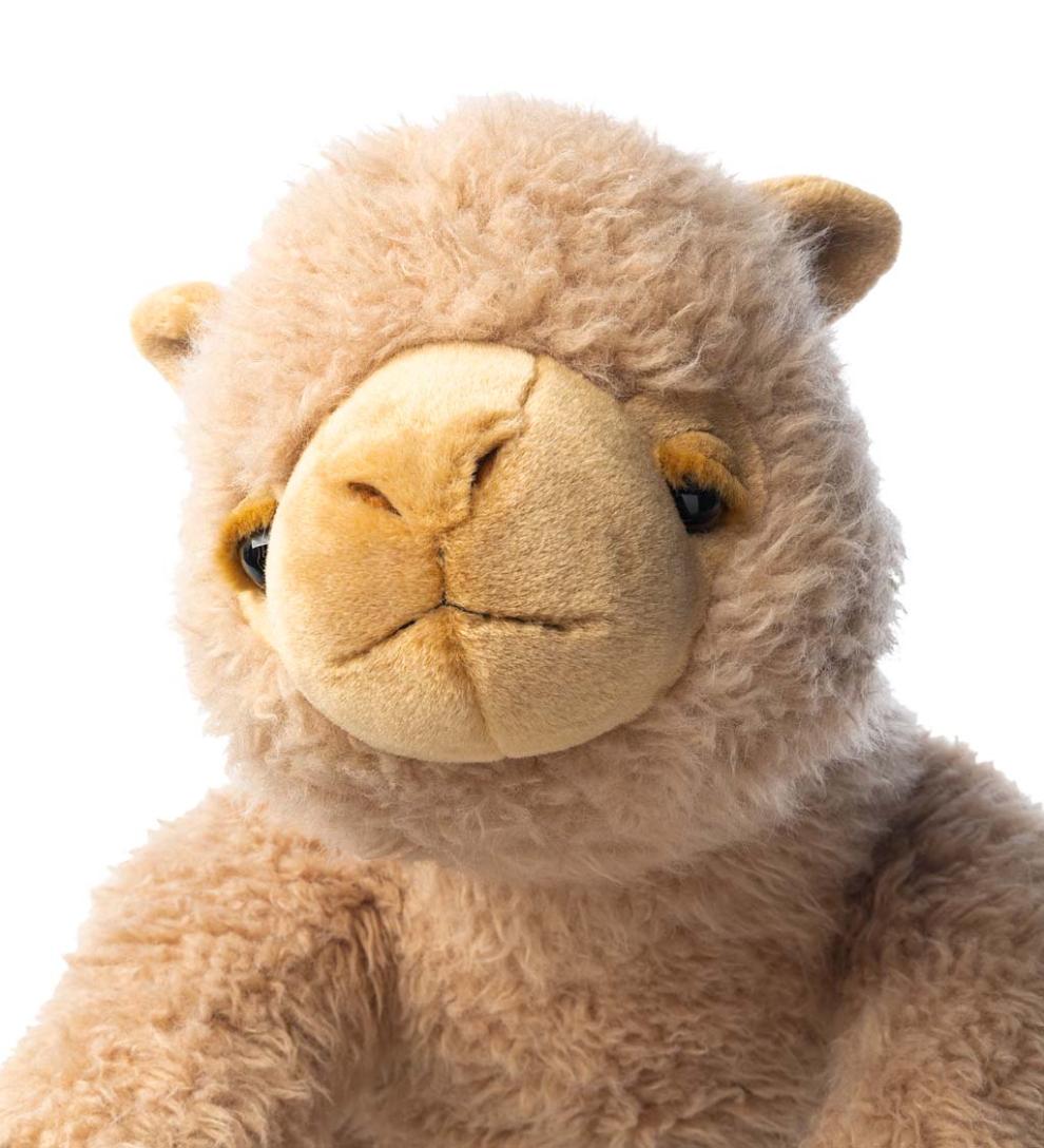 Plow &amp; Hearth Home Accents | Indoor Living Allie Alpaca Plush Cuddle Animal Body Pillow - Tan