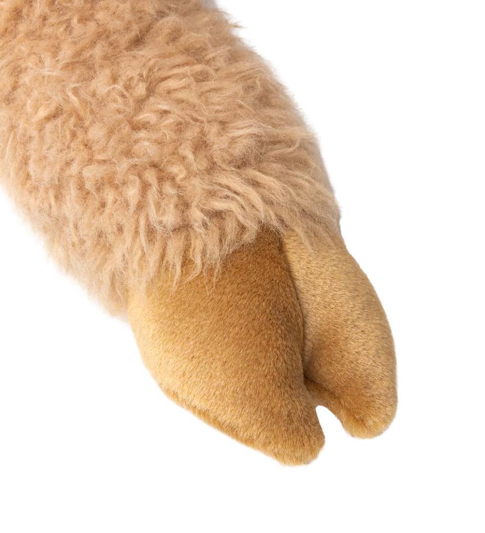 Plow &amp; Hearth Home Accents | Indoor Living Allie Alpaca Plush Cuddle Animal Body Pillow - Tan