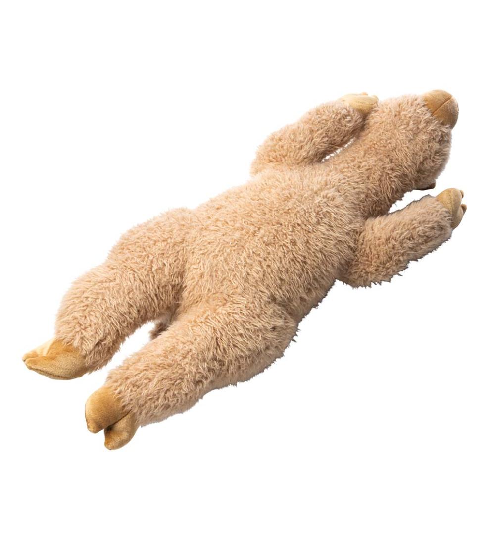 Plow &amp; Hearth Home Accents | Indoor Living Allie Alpaca Plush Cuddle Animal Body Pillow - Tan