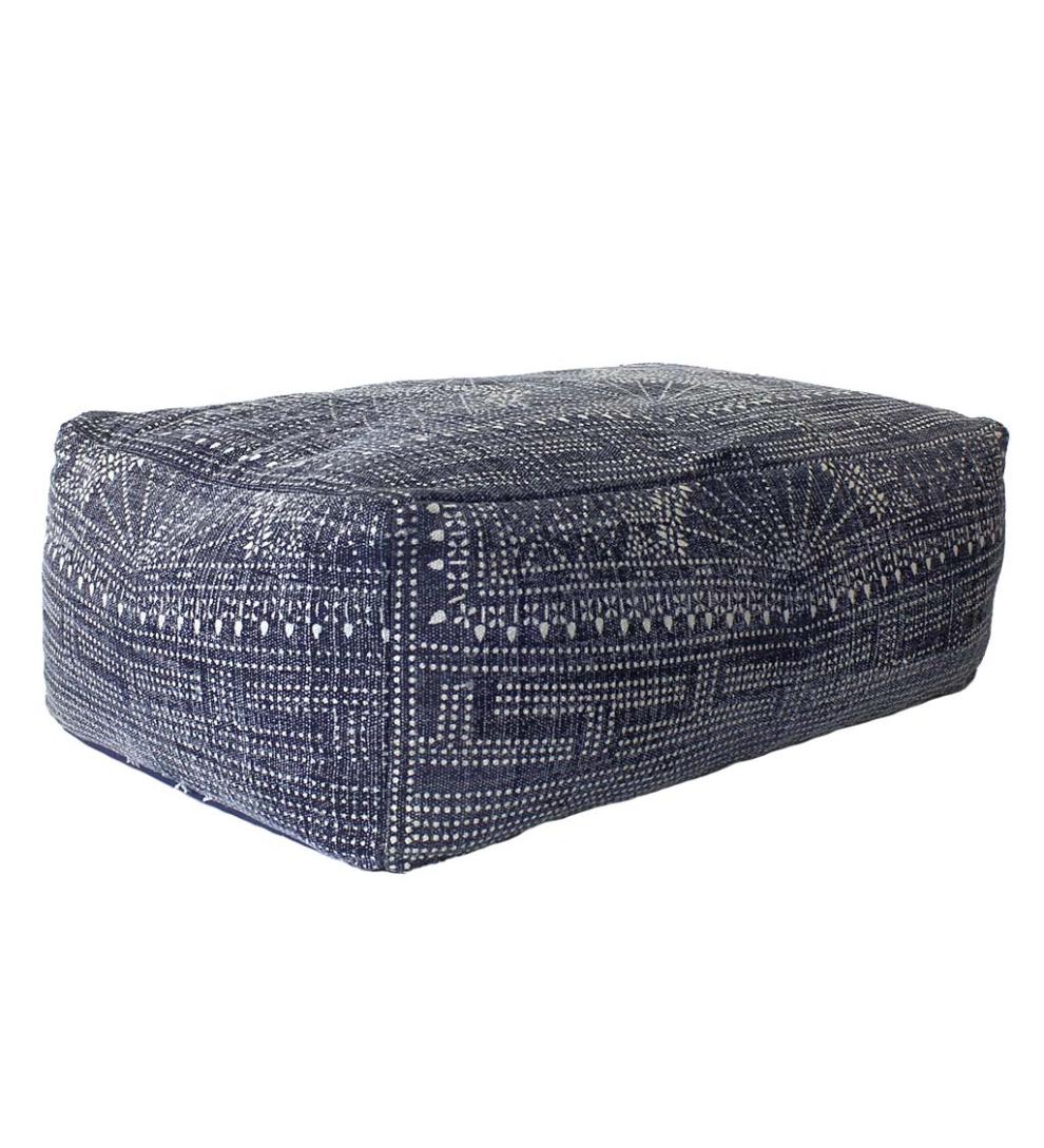 Plow &amp; Hearth Home Accents | Indoor Living Batik Printed Ottoman