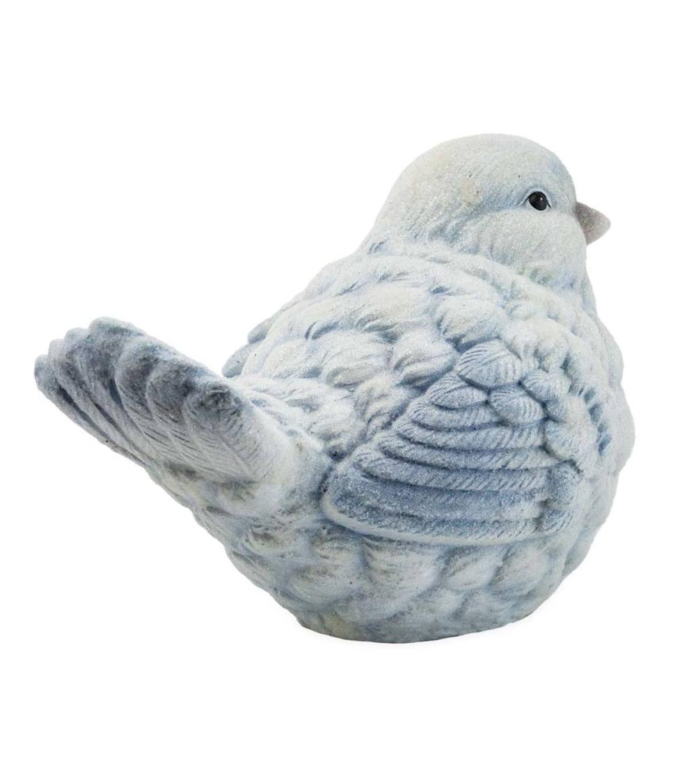 Plow &amp; Hearth Home Accents | Indoor Living Blue And White Snowbird Indoor/Outdoor Statues, Set Of 2