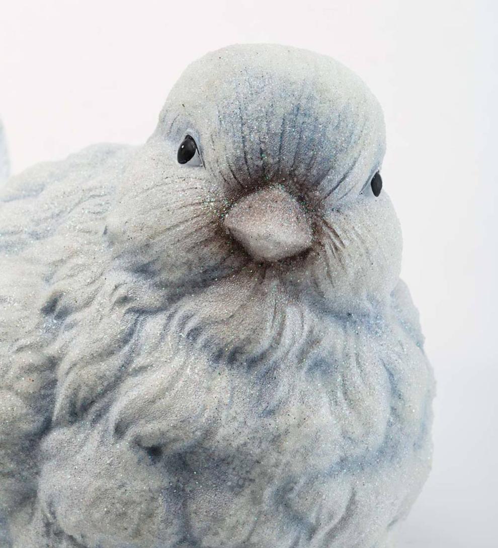 Plow &amp; Hearth Home Accents | Indoor Living Blue And White Snowbird Indoor/Outdoor Statues, Set Of 2