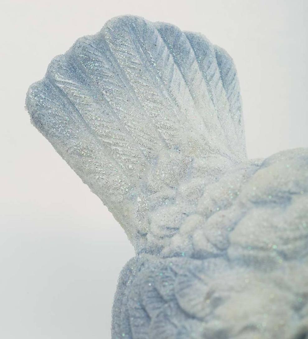 Plow &amp; Hearth Home Accents | Indoor Living Blue And White Snowbird Indoor/Outdoor Statues, Set Of 2