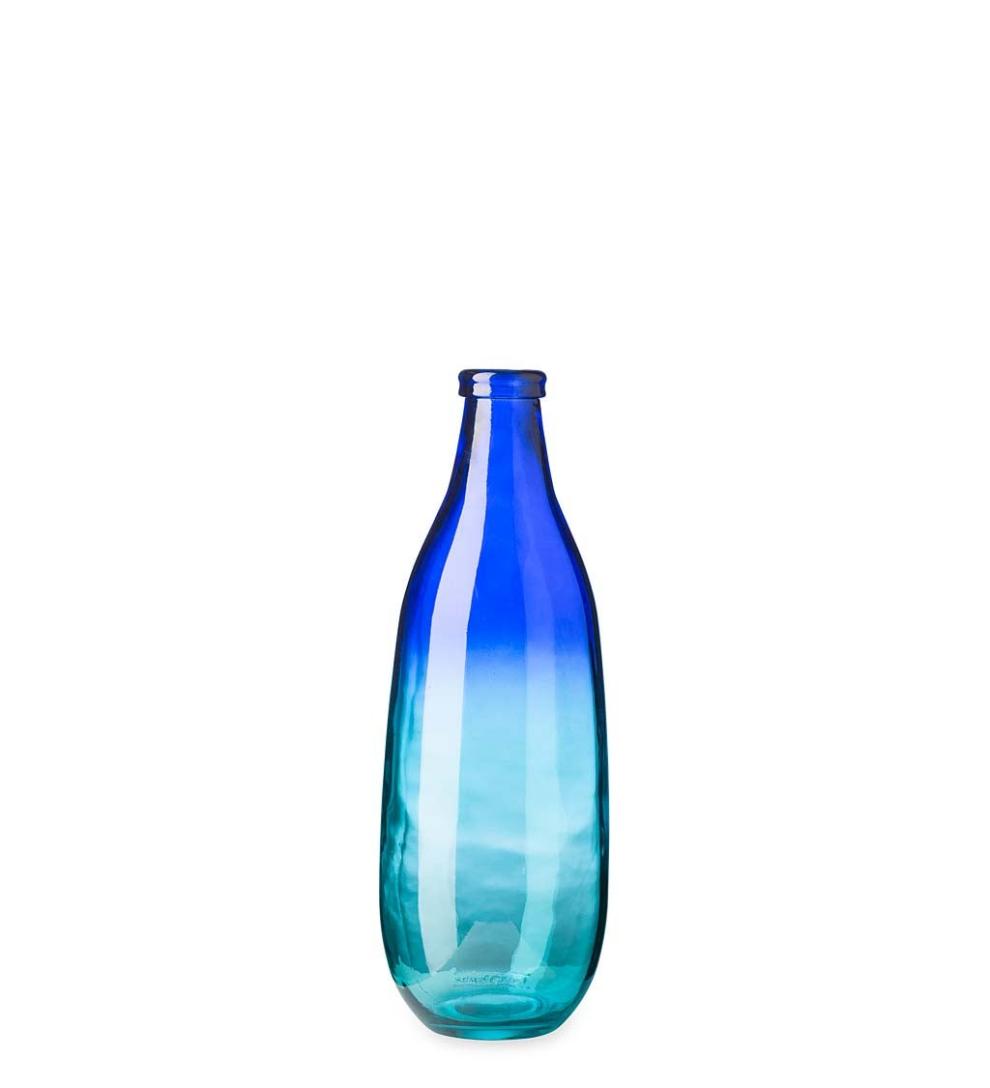 Plow &amp; Hearth Home Accents | Indoor Living Blue Ombre Elongated Vase Collection