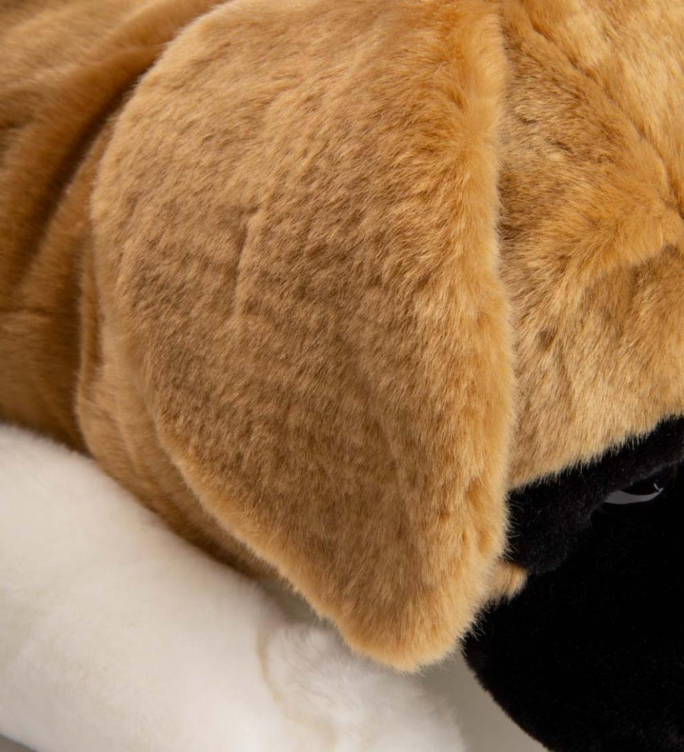 Plow &amp; Hearth Home Accents | Indoor Living Boxer Plush Cuddle Animal Body Pillow