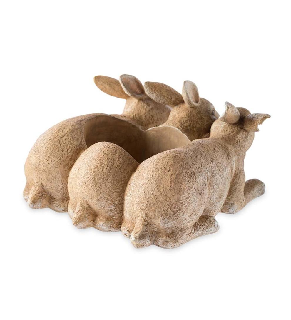 Plow &amp; Hearth Home Accents | Indoor Living Bunny Triplets Planter